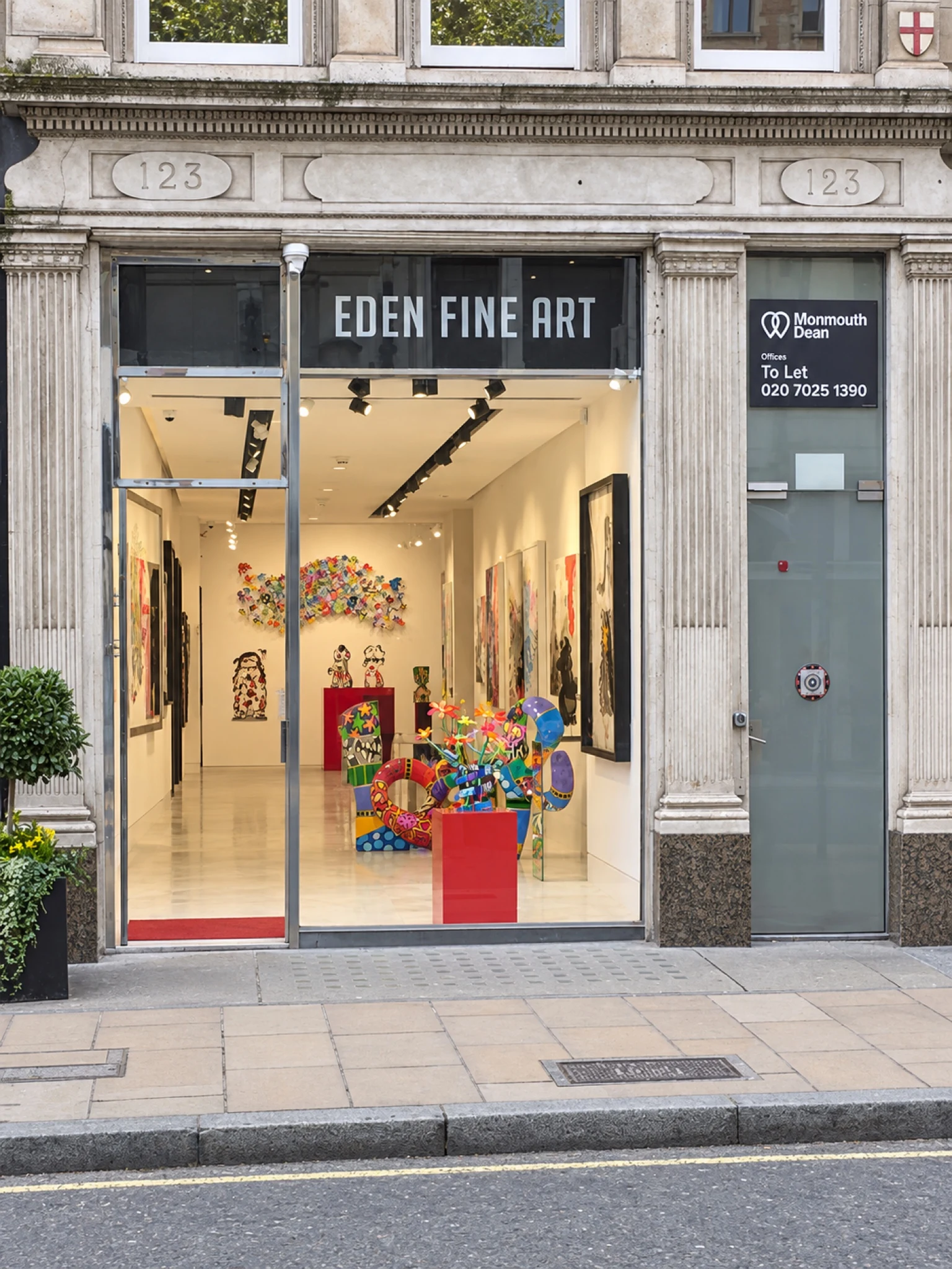 The Eden Fine Art Gallery entrance at 123 New Bond Street.