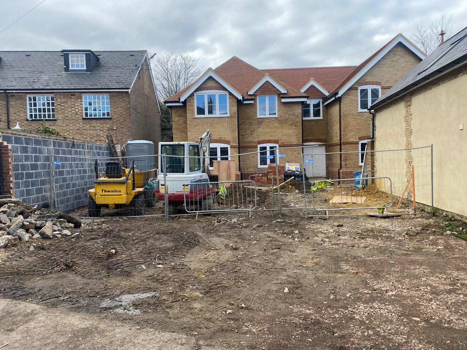 The building exterior while the surrounding groundworks continued.